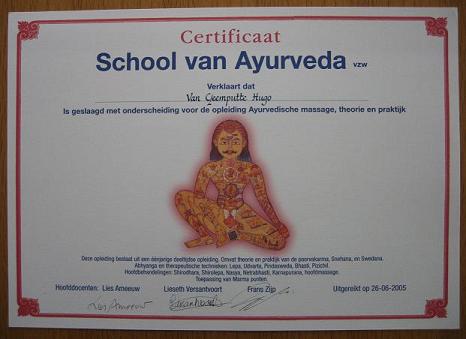 Ayurvedische Massage Certificaat